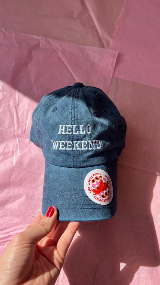 Hello Weekend Blue Wash Cap (Pre-Order)
