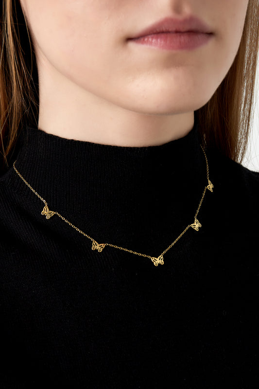 Butterfly Gold Necklace