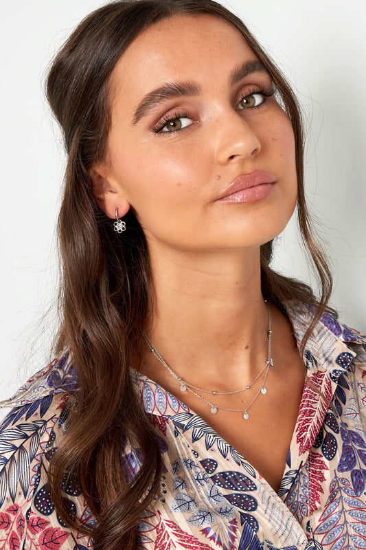 Double Disc Layered Necklace – Gold