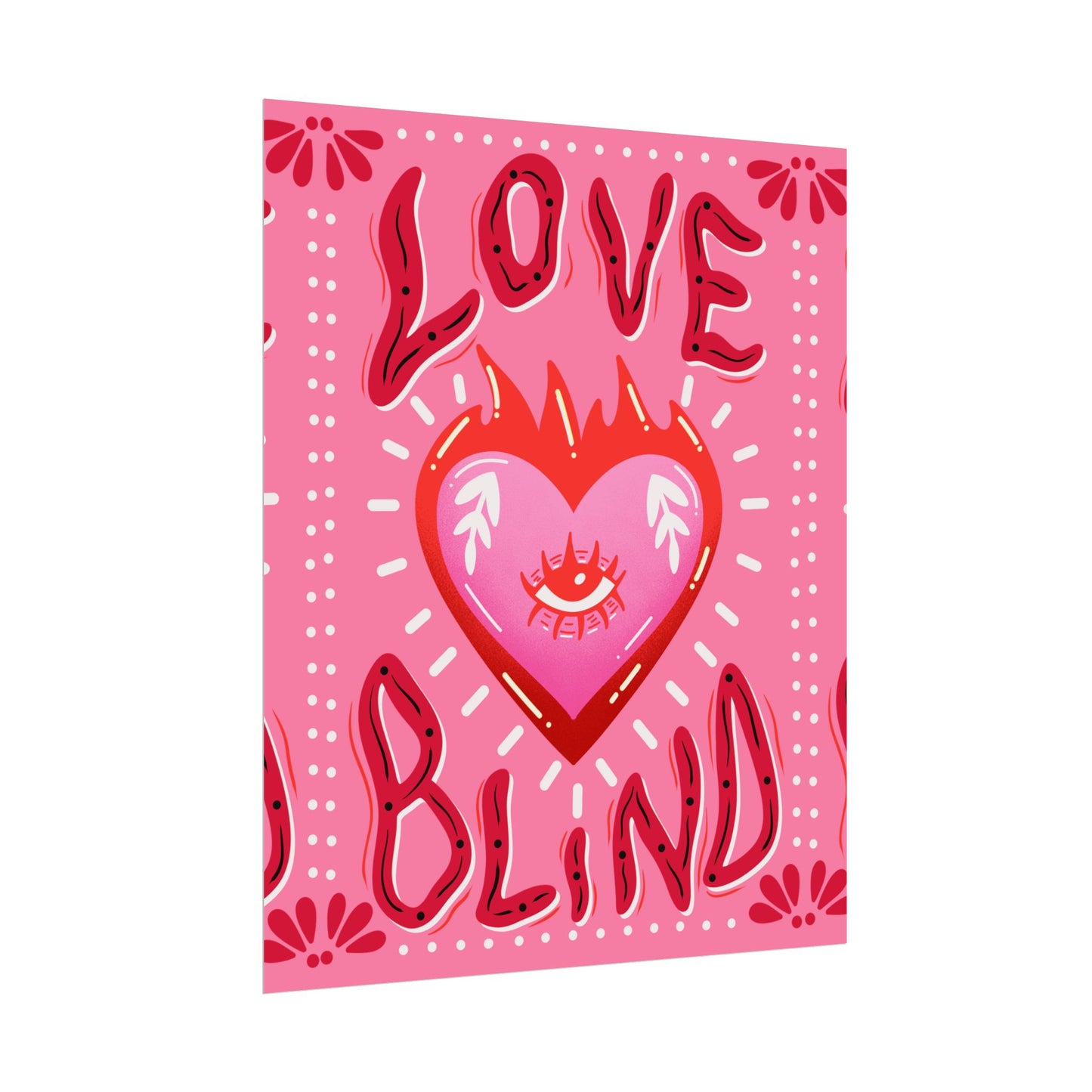 Love Blind – Retro Flame Poster