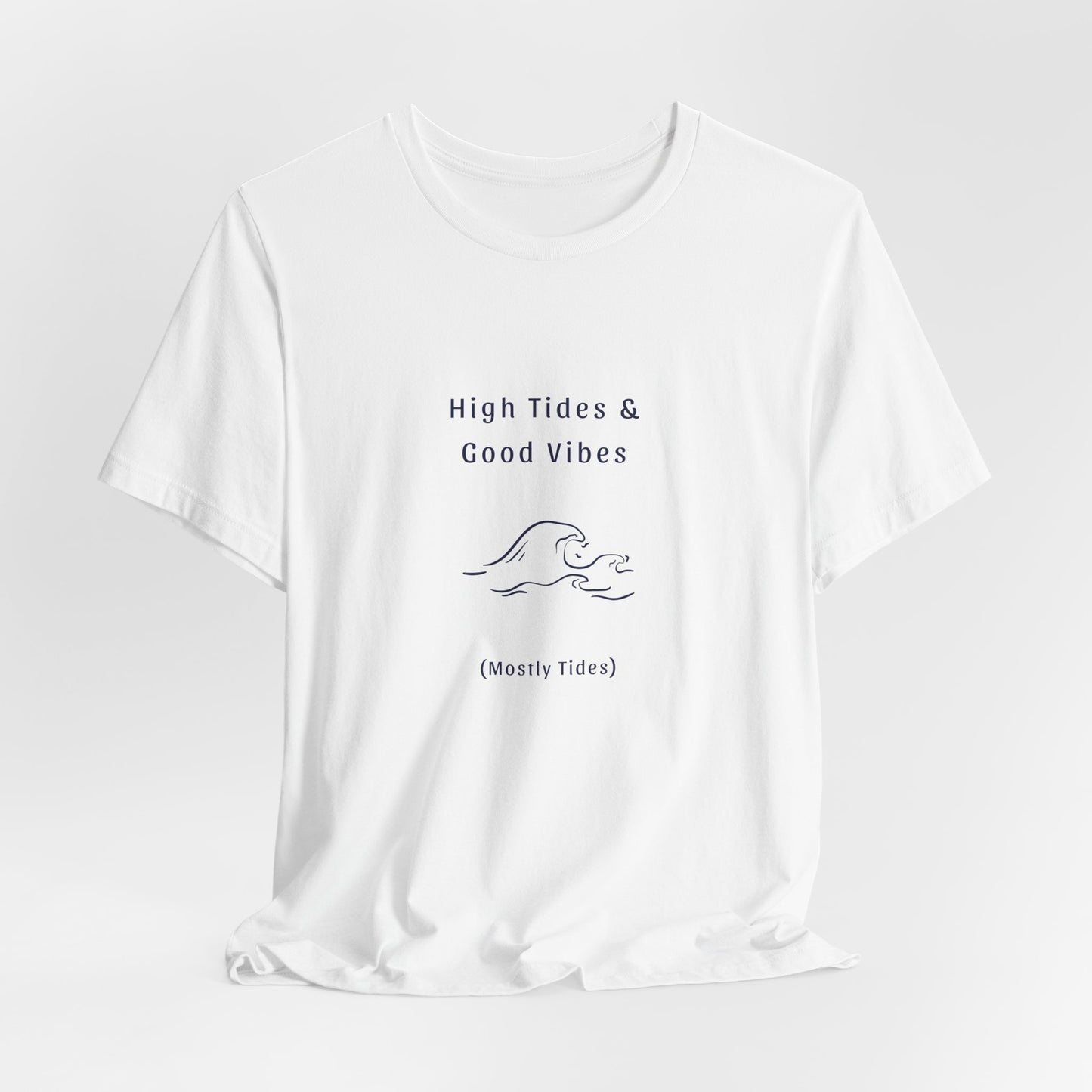 High Tides | Graphic White Tee | Organic Unisex T Shirt