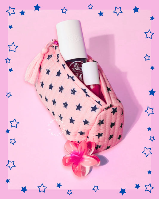 Celestial Sparkle Makeup Bag – Compact Cosmetic Travel Pouch