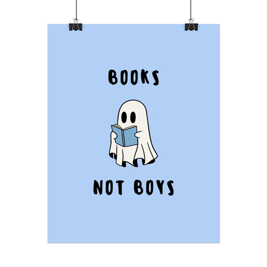 Books not Boys ( Blue ) - Poster