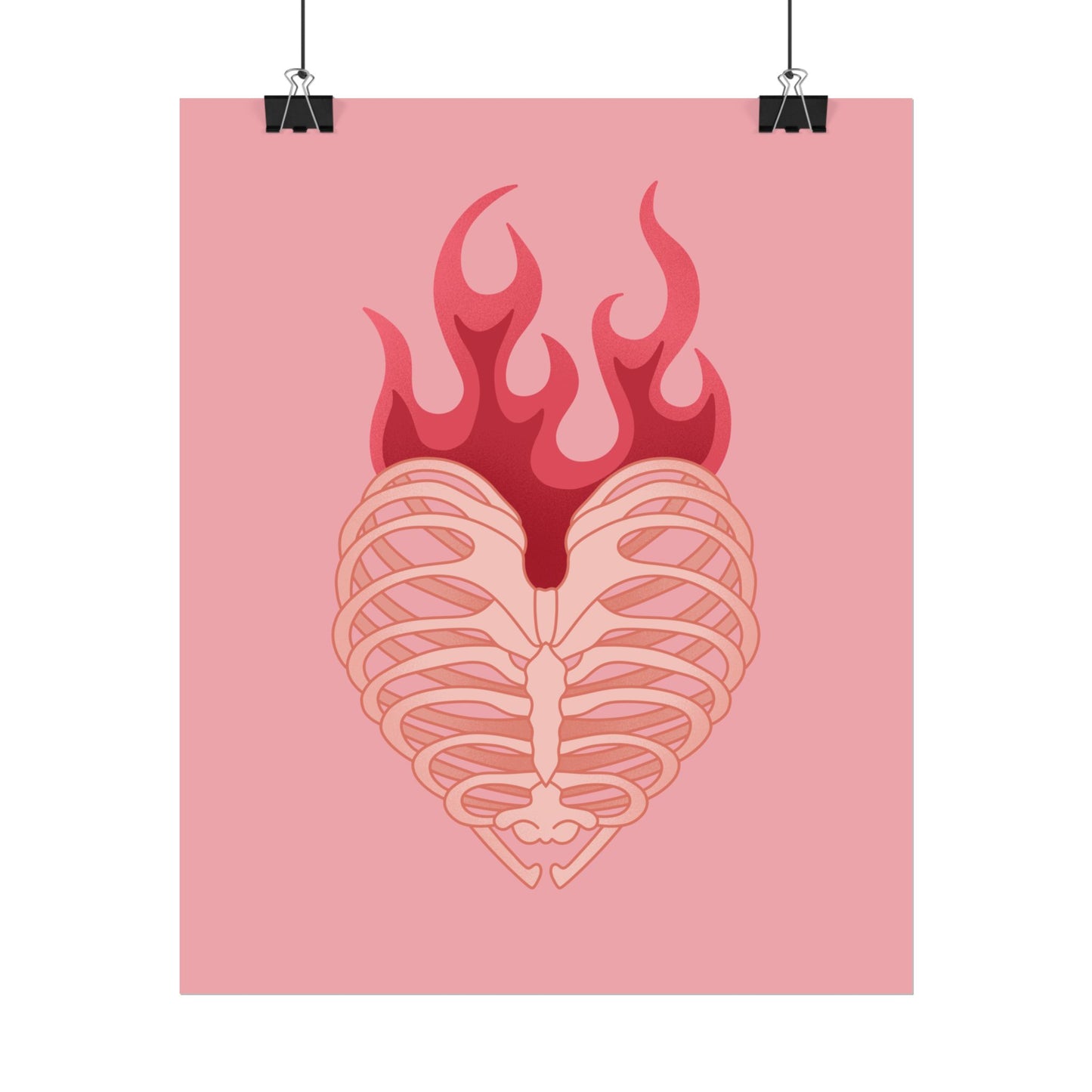 Heart on Fire – Rib Cage Poster