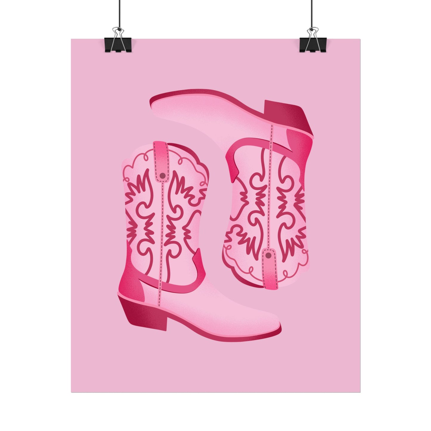 Pink Cowboy Boots – Rodeo Chic Poster