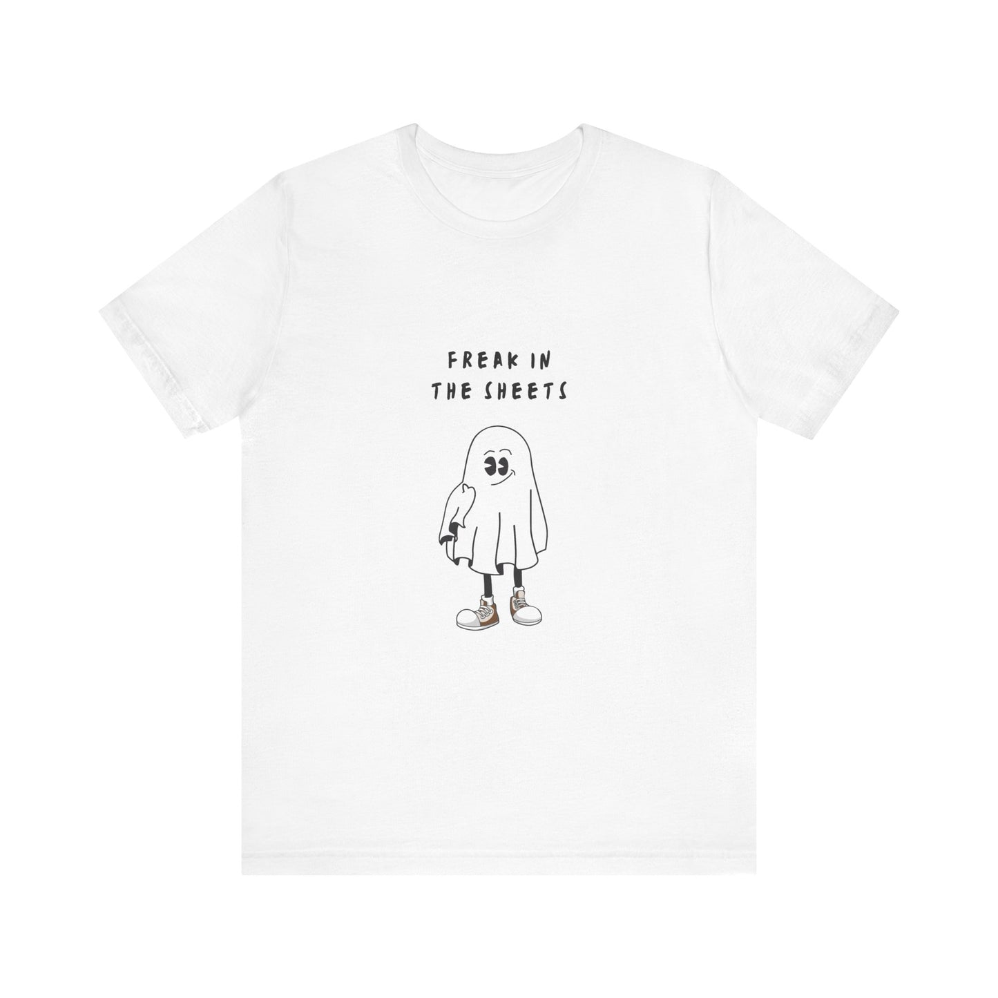 Freak in The Sheets | White Graphic Tee | Organic Unisex T Shirt