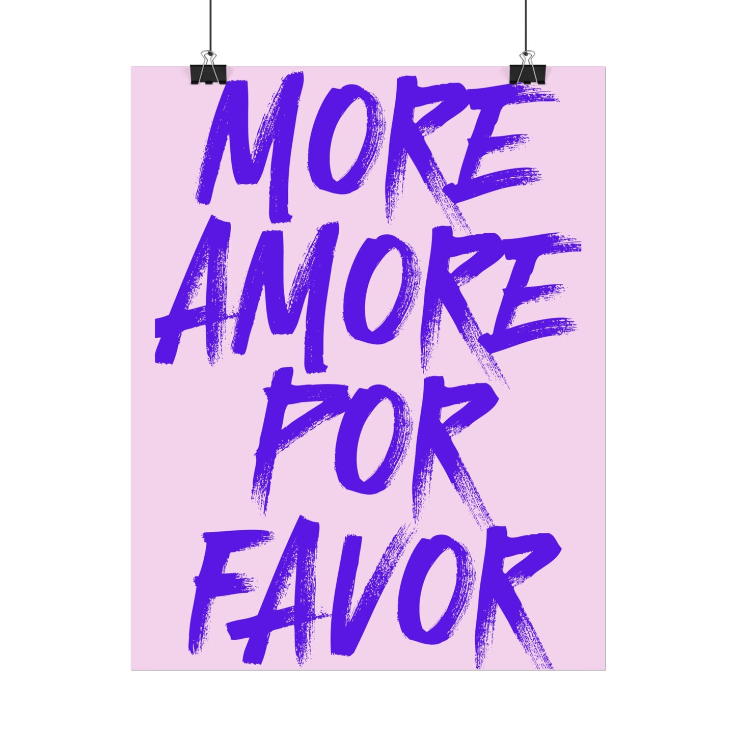 Mehr Amore Por Favor (Lavendel) - Poster