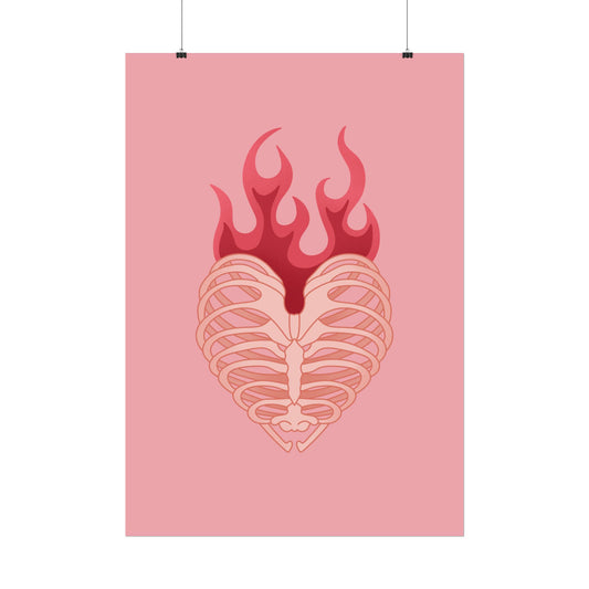 Heart on Fire – Rib Cage Poster