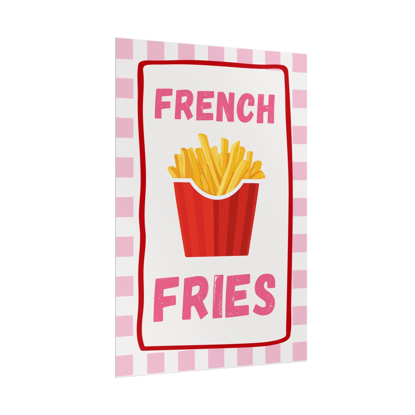 French Fries in Pink - Poster