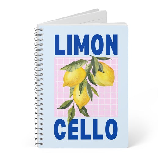 Limoncello ( Blue ) - Sassy Scribbles Spiral Notebook