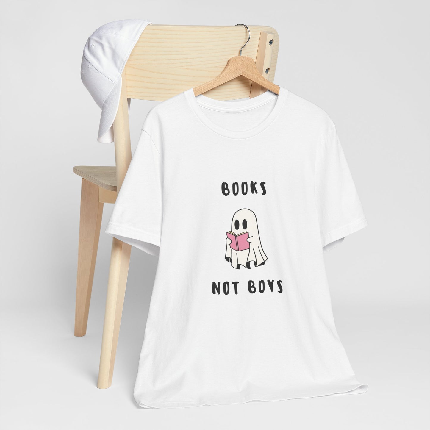 Books not Boys ( Pink ) | Retro Tee | Organic Unisex T Shirt