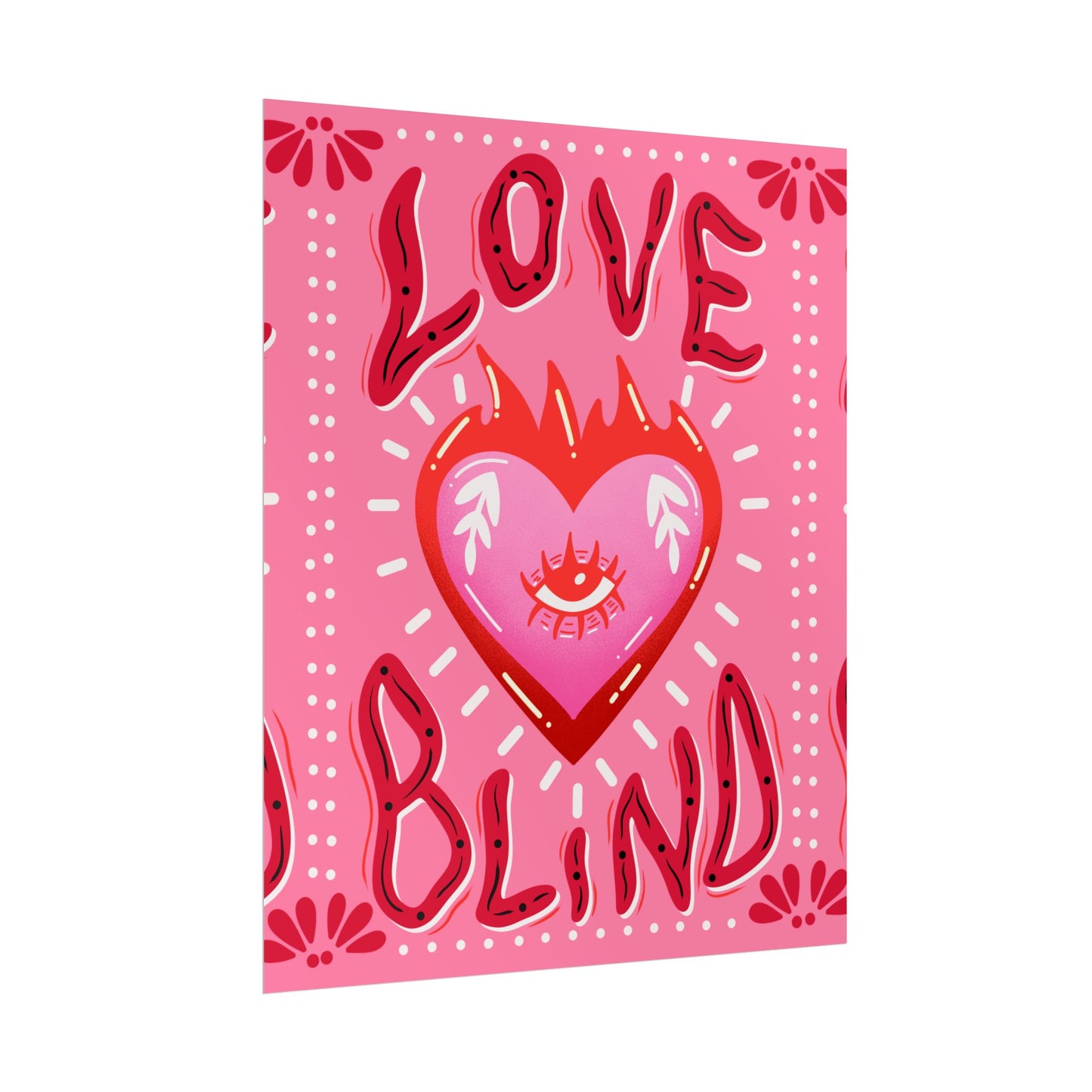 Love Blind – Retro Flame Poster