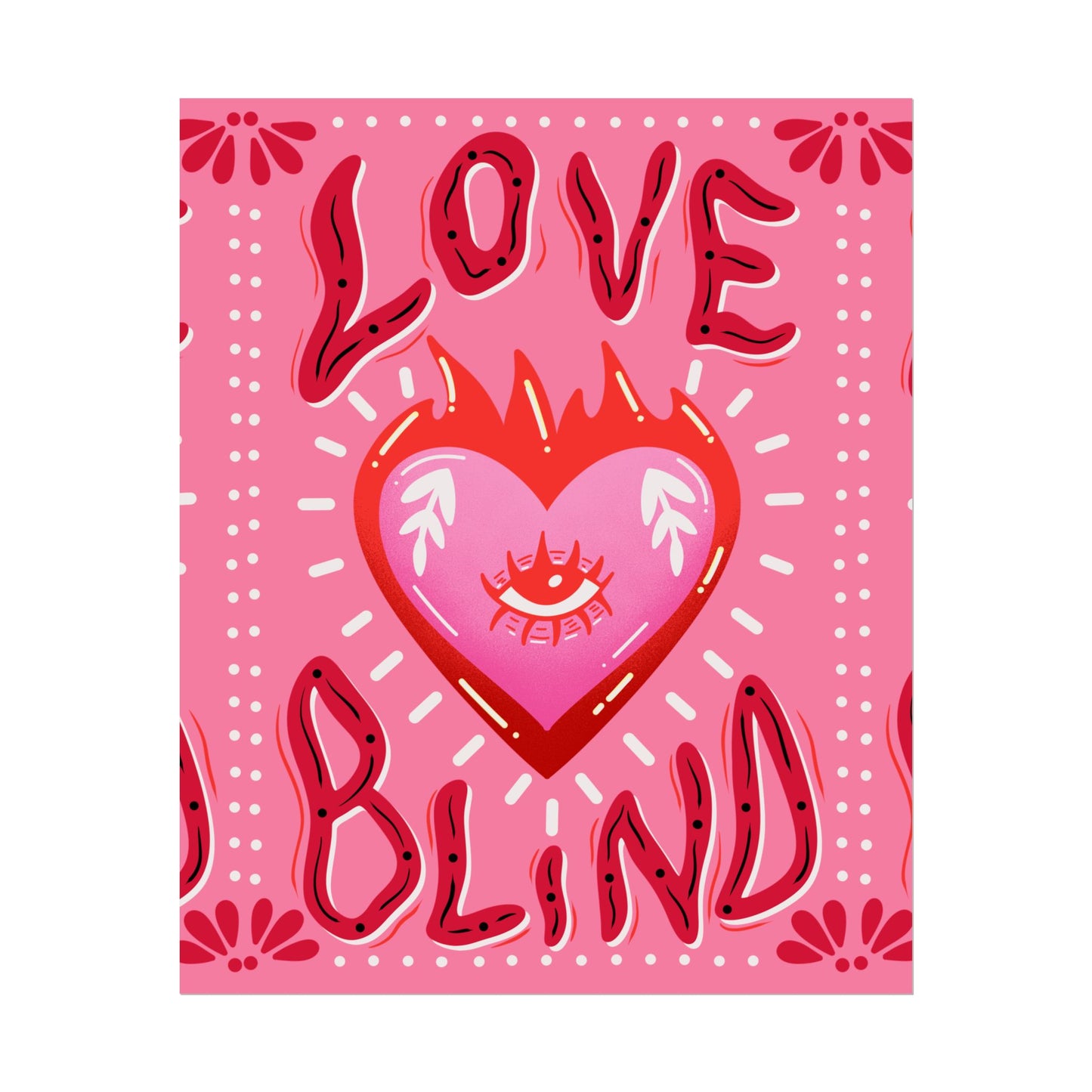 Love Blind – Retro Flame Poster