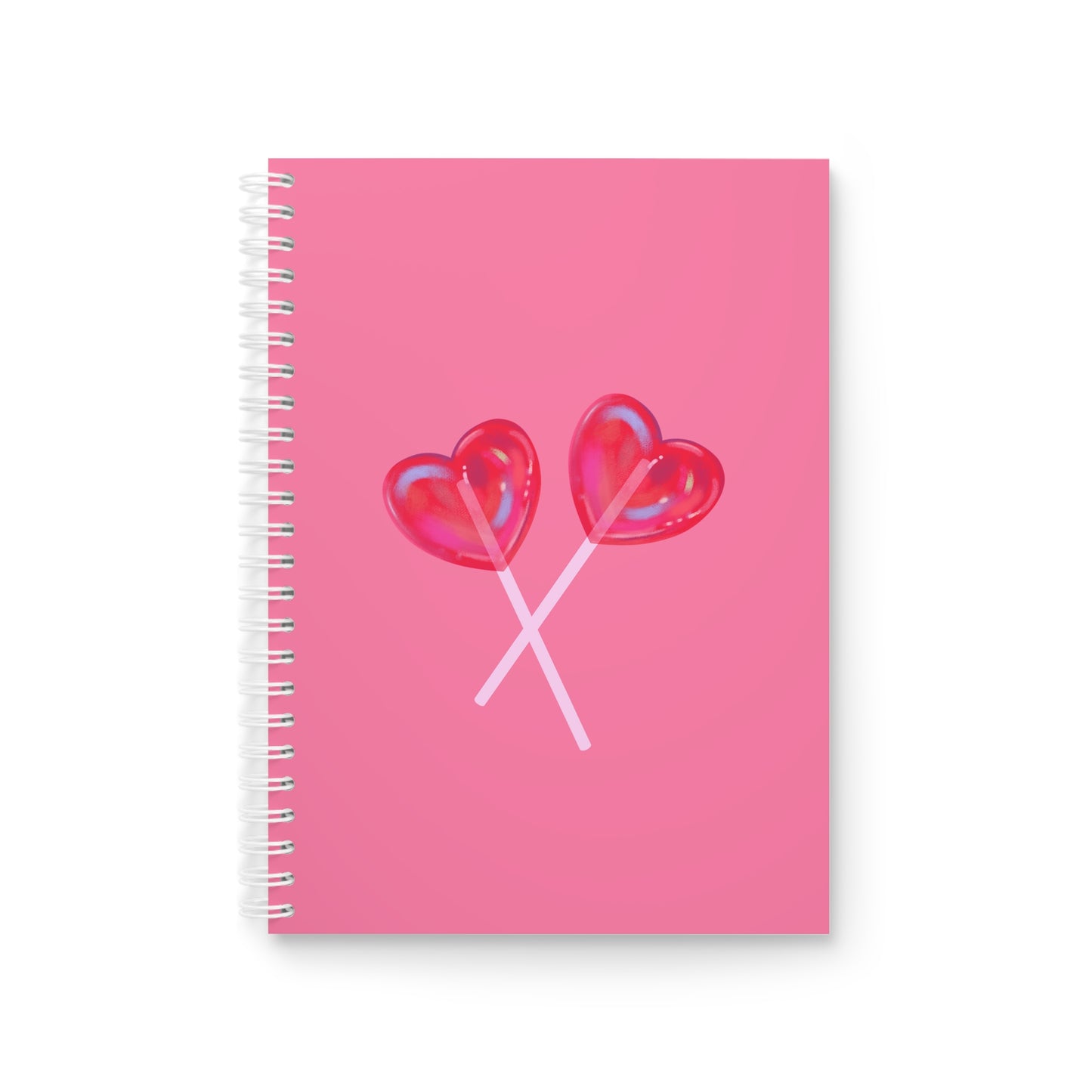 Heart Lollipops - Sassy Scribbles Spiral Notebook