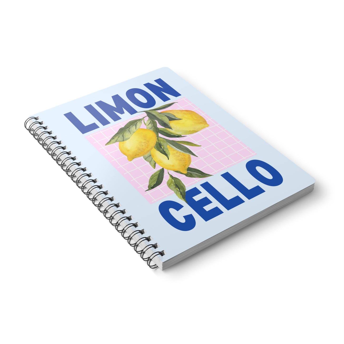 Limoncello ( Blue ) - Sassy Scribbles Spiral Notebook