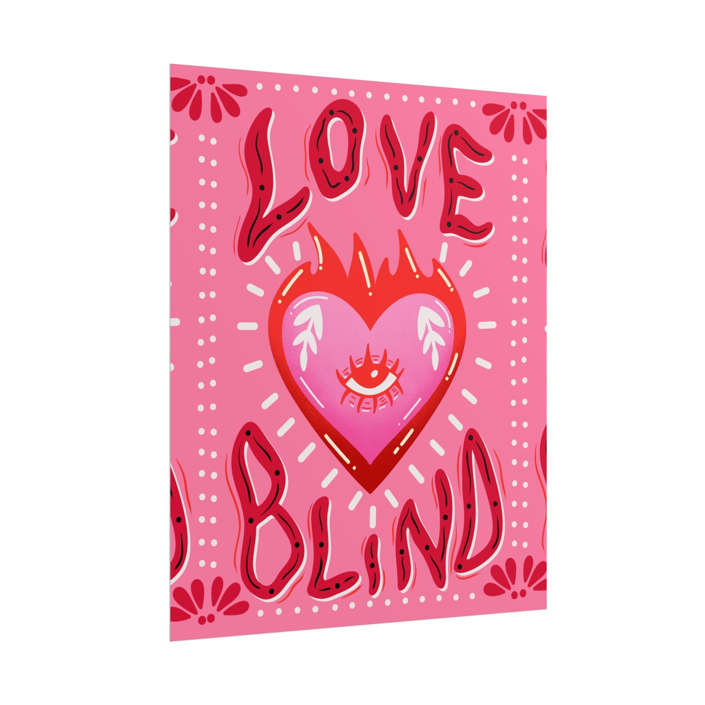 Love Blind – Retro Flame Poster