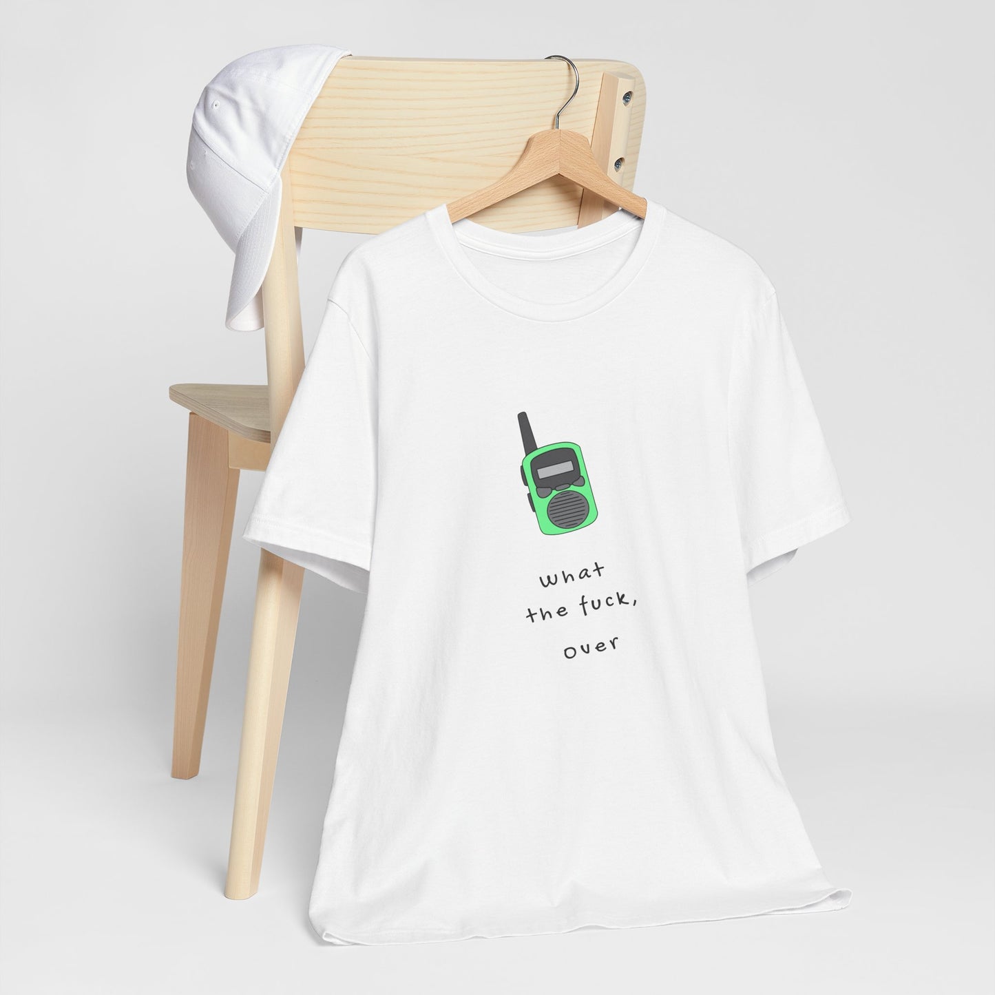 What The F*ck, Over ( Green ) | White Graphic Tee | Organic Unisex T Shirt