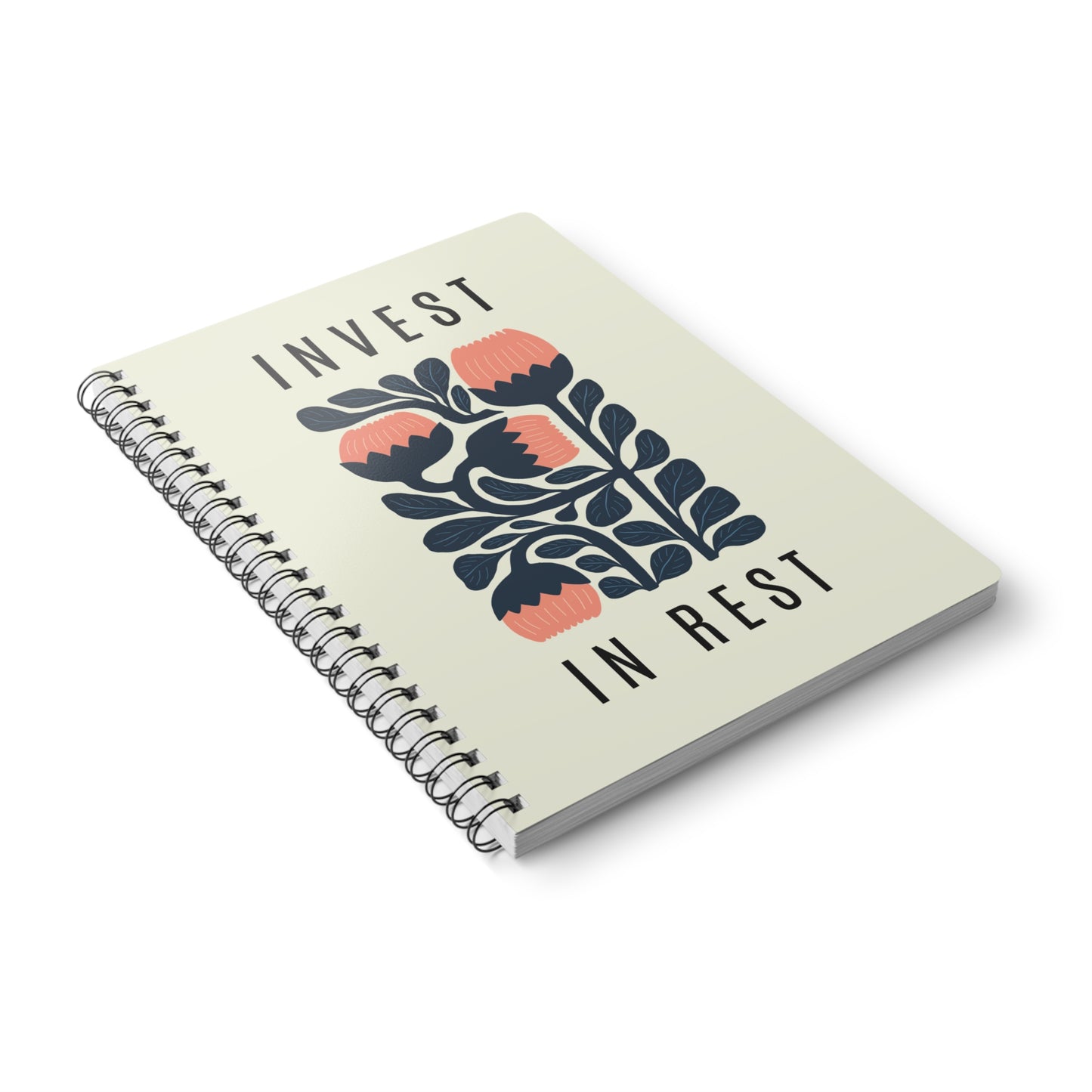 Invest in Rest - Sassy Scribbles Spiral Notebook