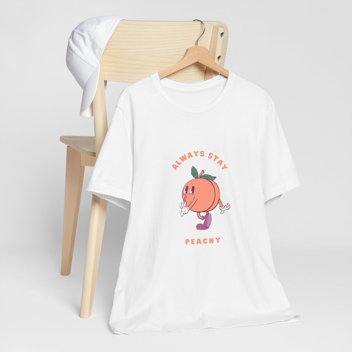 Bleib immer pfirsichfarben | Retro-T-Shirt | Bio-Unisex-T-Shirt