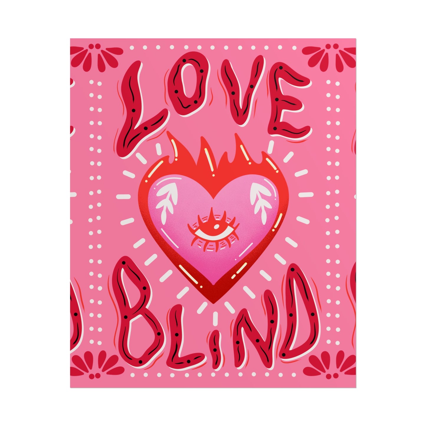 Love Blind – Retro Flame Poster