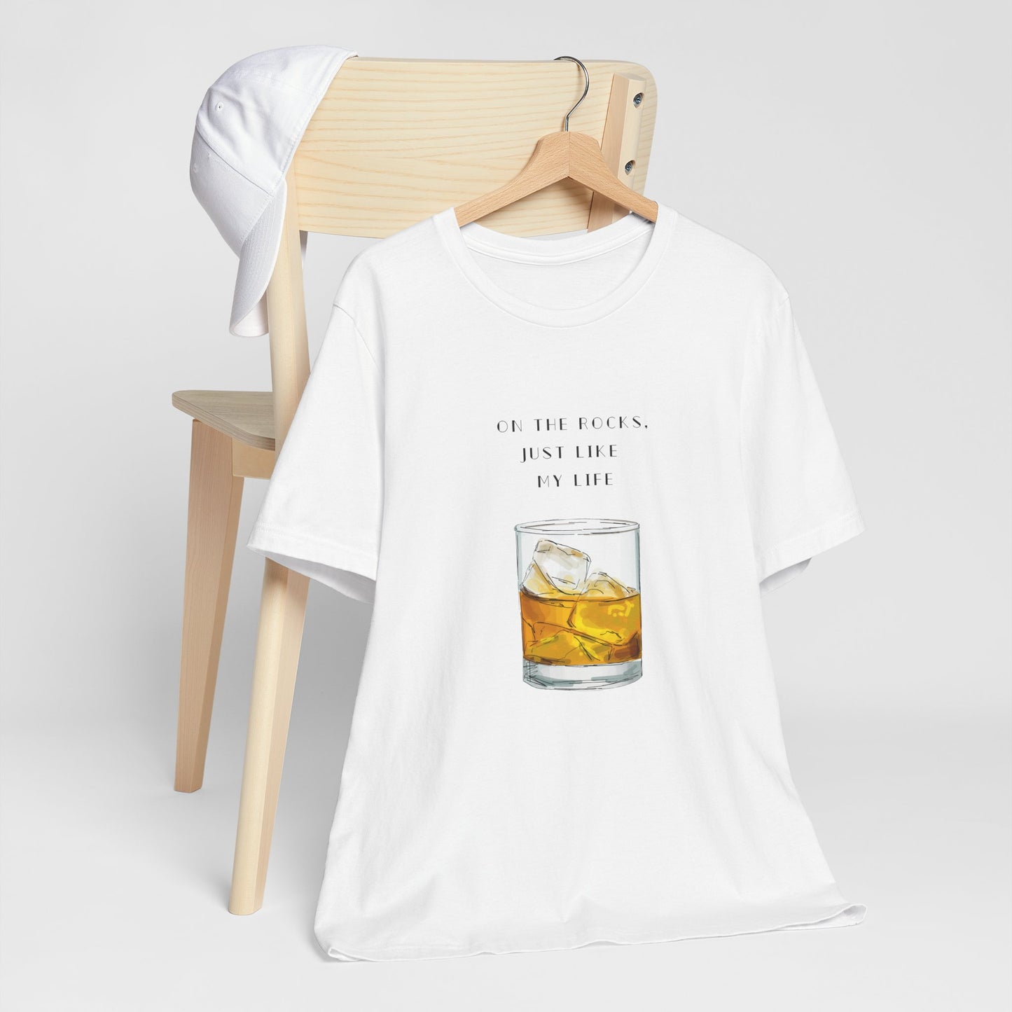 On the Rocks, Just like my Life | Retro Tee | Organic Unisex T Shirt