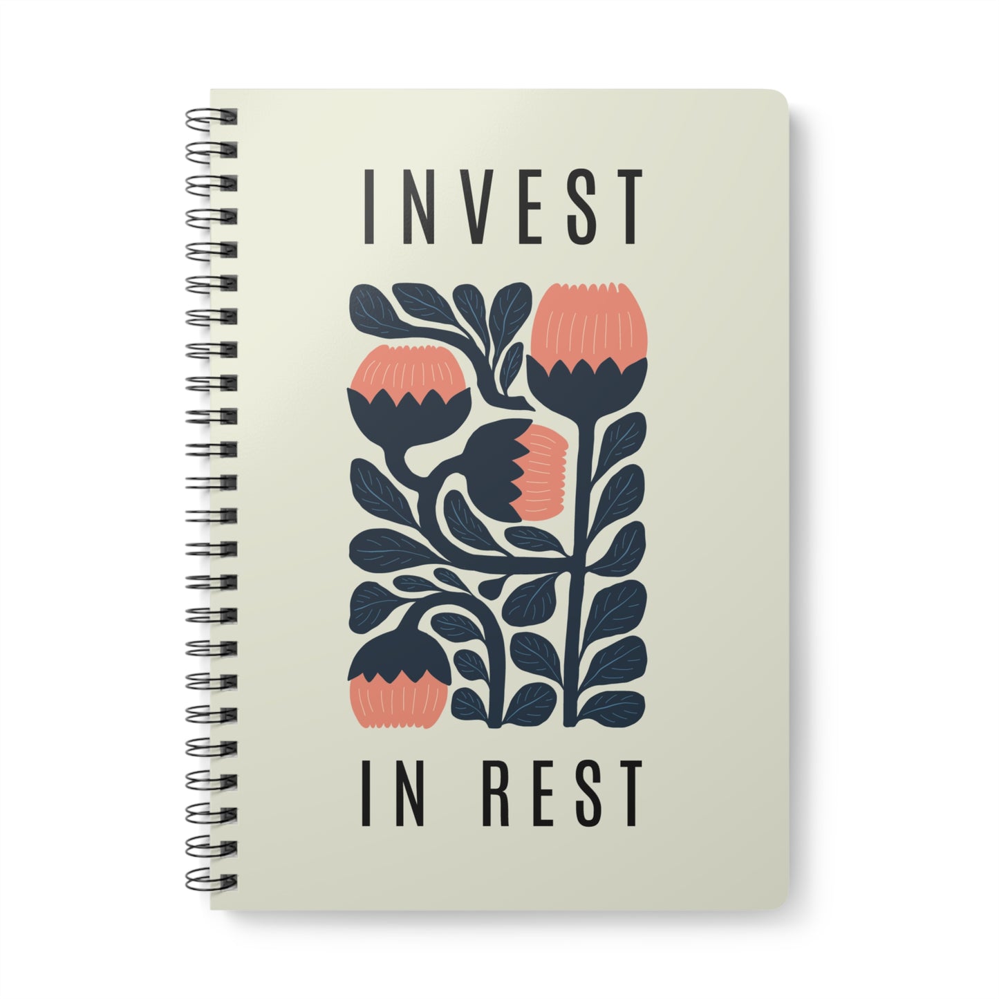 Invest in Rest - Sassy Scribbles Spiral Notebook