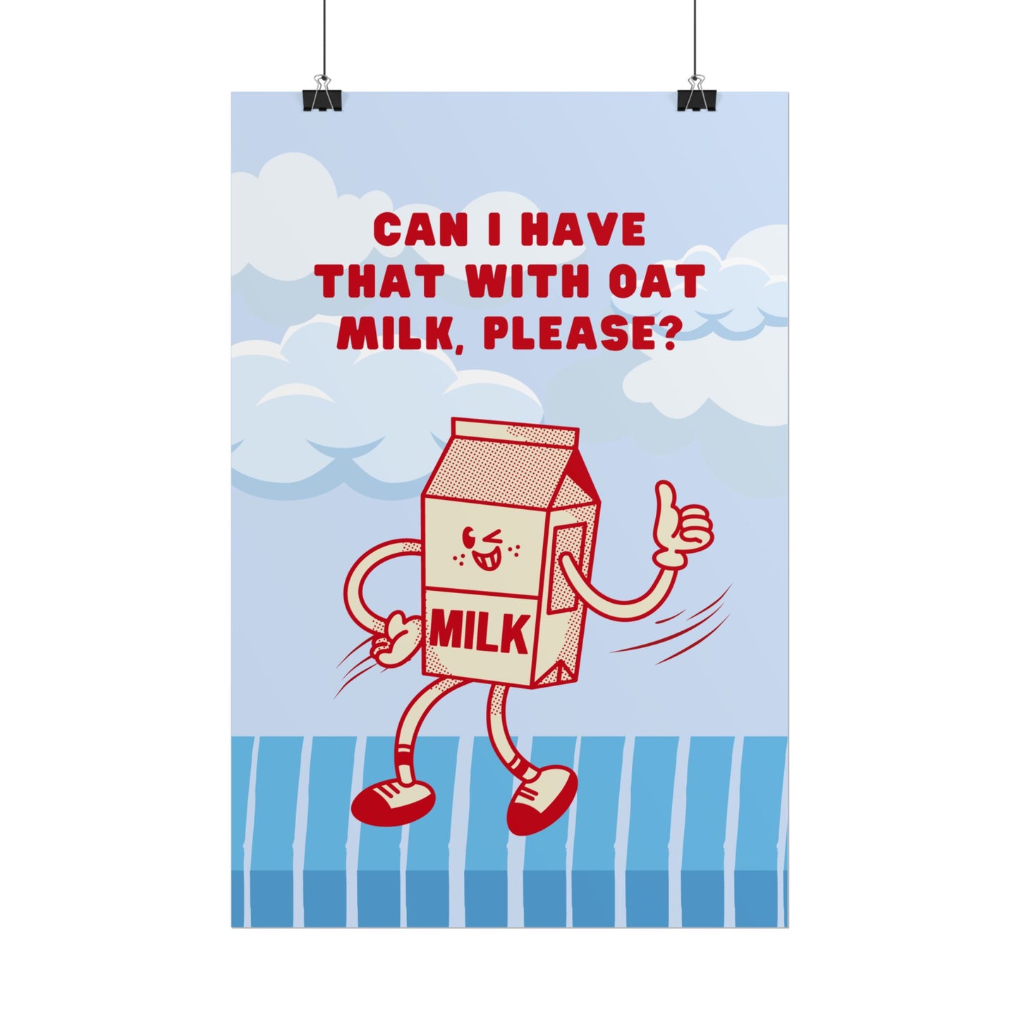 Can I Have That with Oat Milk, Please? ( Crimson Red ) - Poster