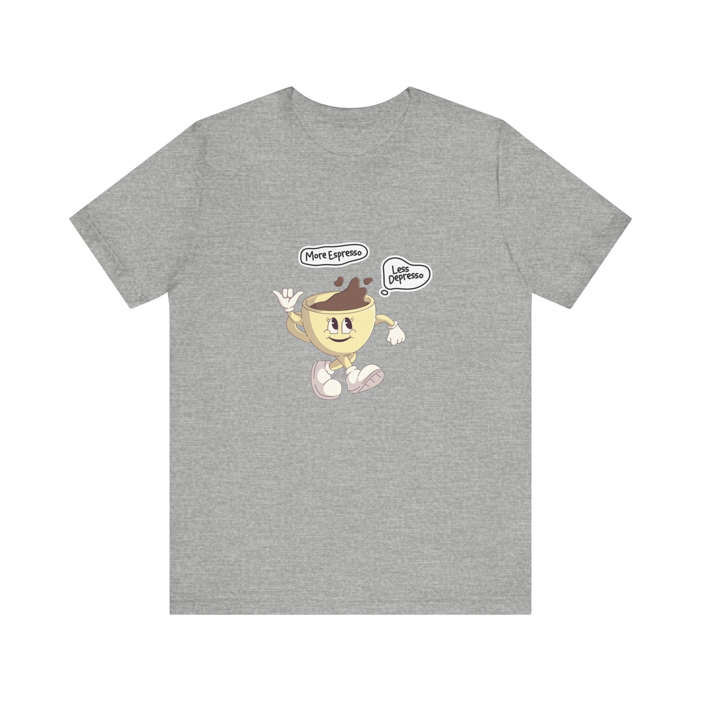 More Espresso, Less Depresso | Retro Tee | Organic Unisex T Shirt