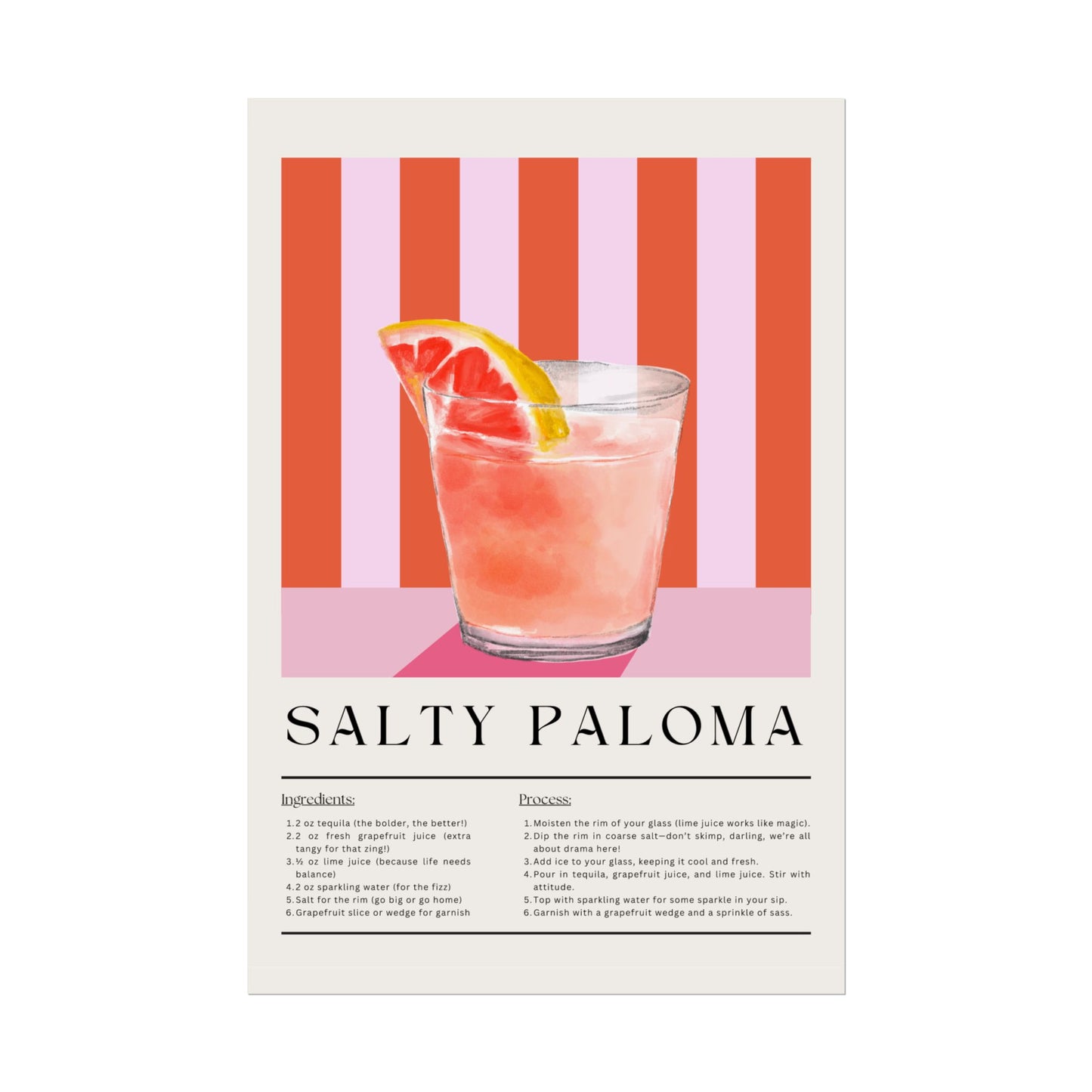 Würziger Paloma-Cocktail - Poster