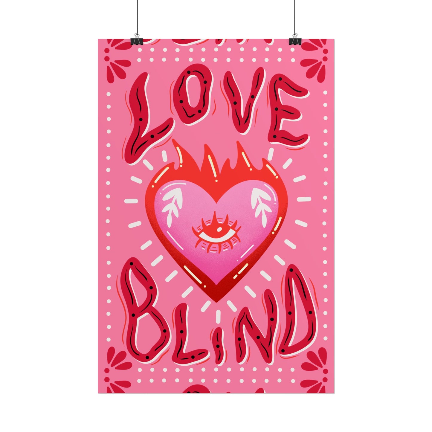 Love Blind – Retro Flame Poster