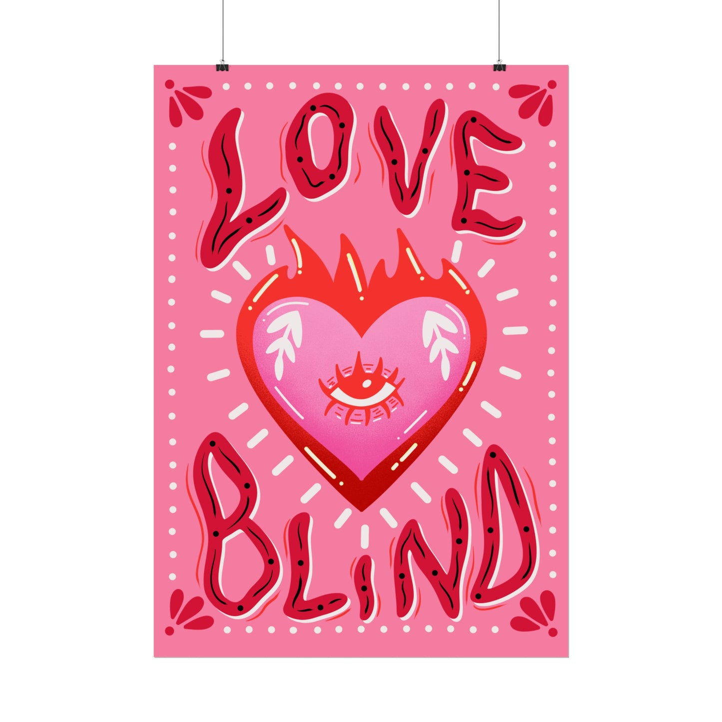 Love Blind – Retro Flame Poster