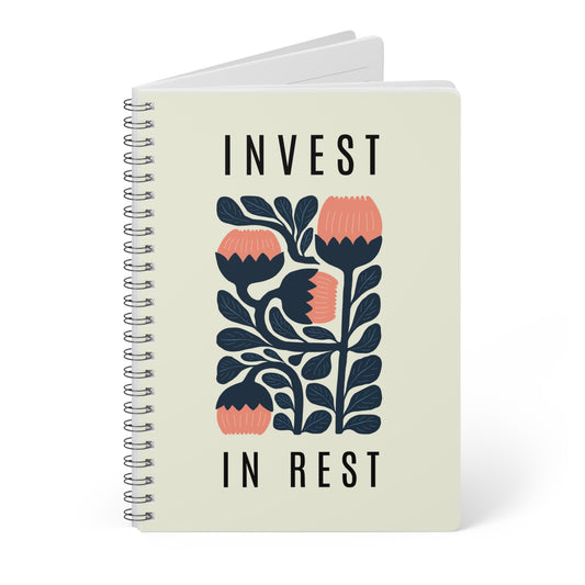 Invest in Rest - Sassy Scribbles Spiral Notebook