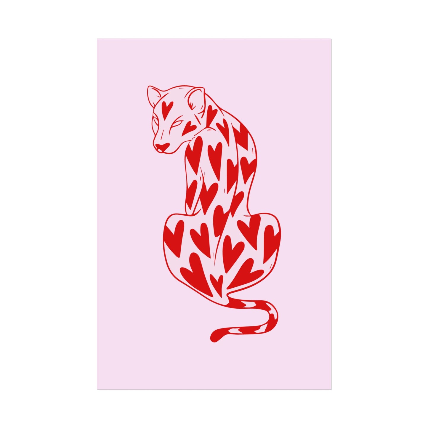 Heartthrob Leopard ( Cherry Pink ) - Poster