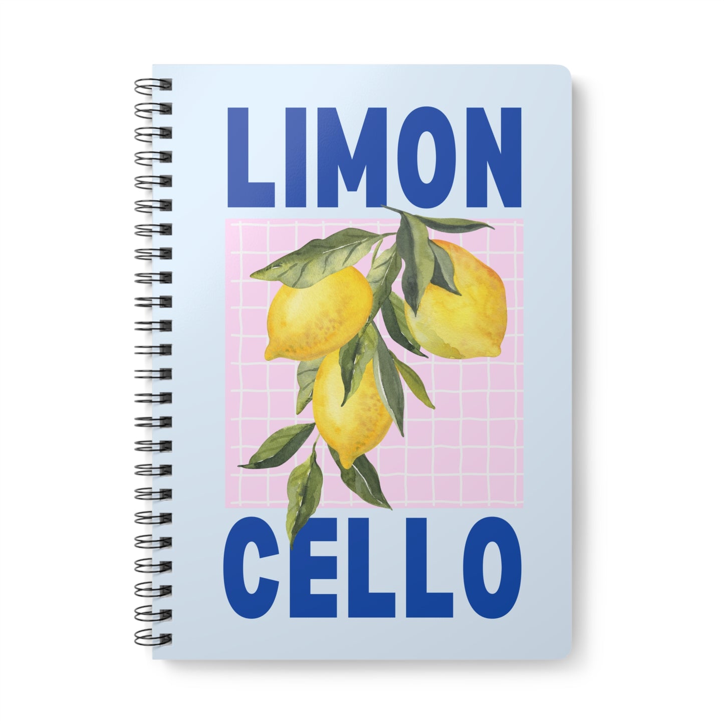 Limoncello ( Blue ) - Sassy Scribbles Spiral Notebook