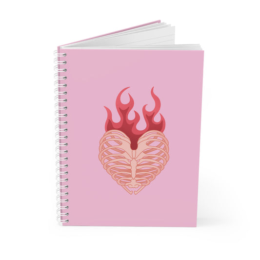 Heart on Fire - Sassy Scribbles Spiral Notebook