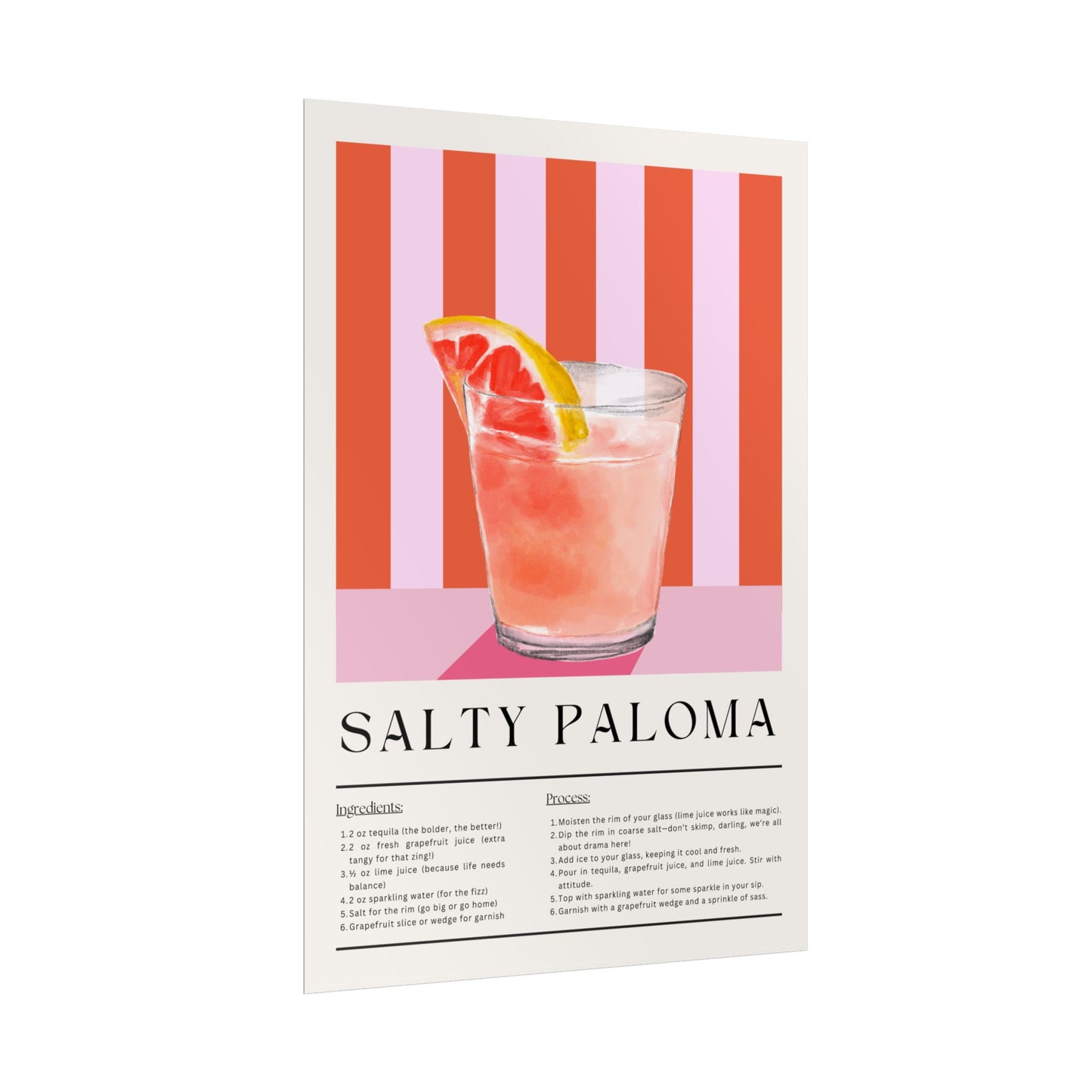 Würziger Paloma-Cocktail - Poster