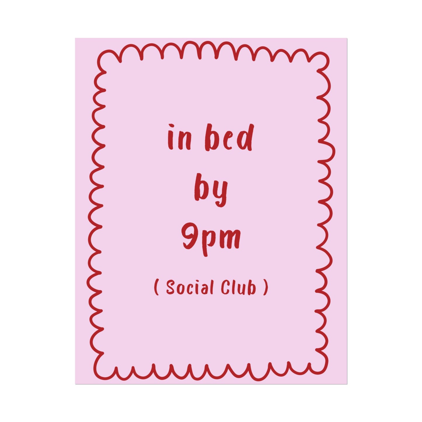 Um 21 Uhr im Bett, Social Club (Pink) - Poster