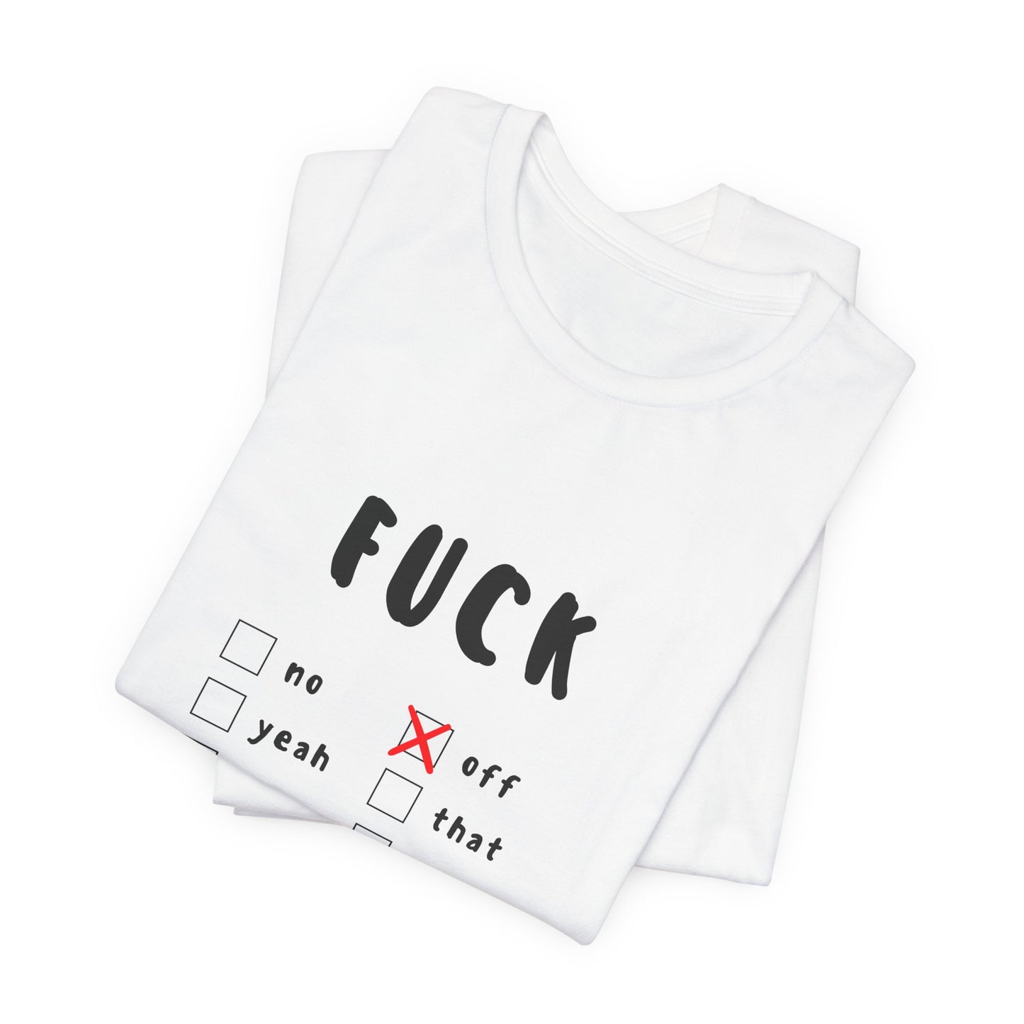 F*ck Off | Graphic White Tee |  Retro Tee | Organic Unisex T Shirt