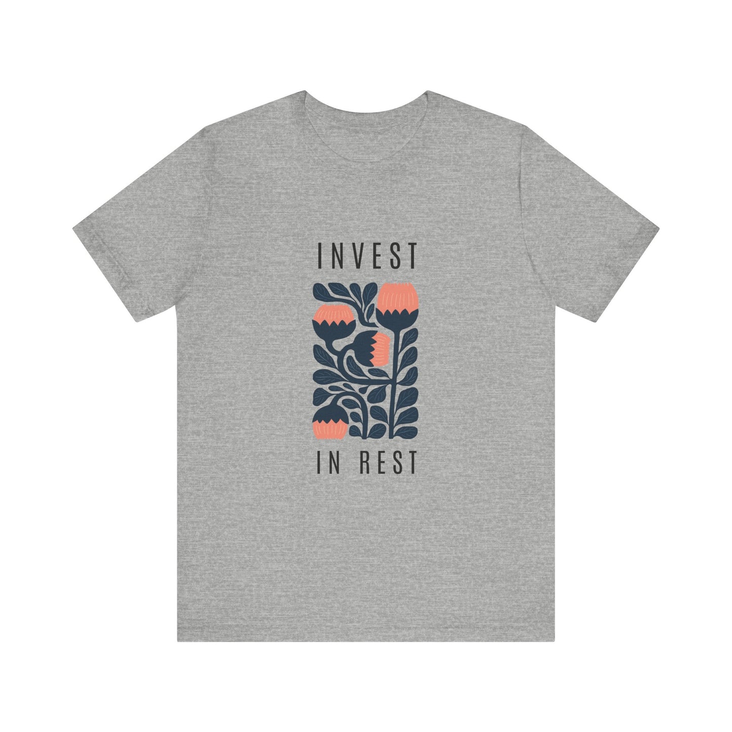 Invest in Rest | White Graphic Tee | Organic Unisex T Shirt