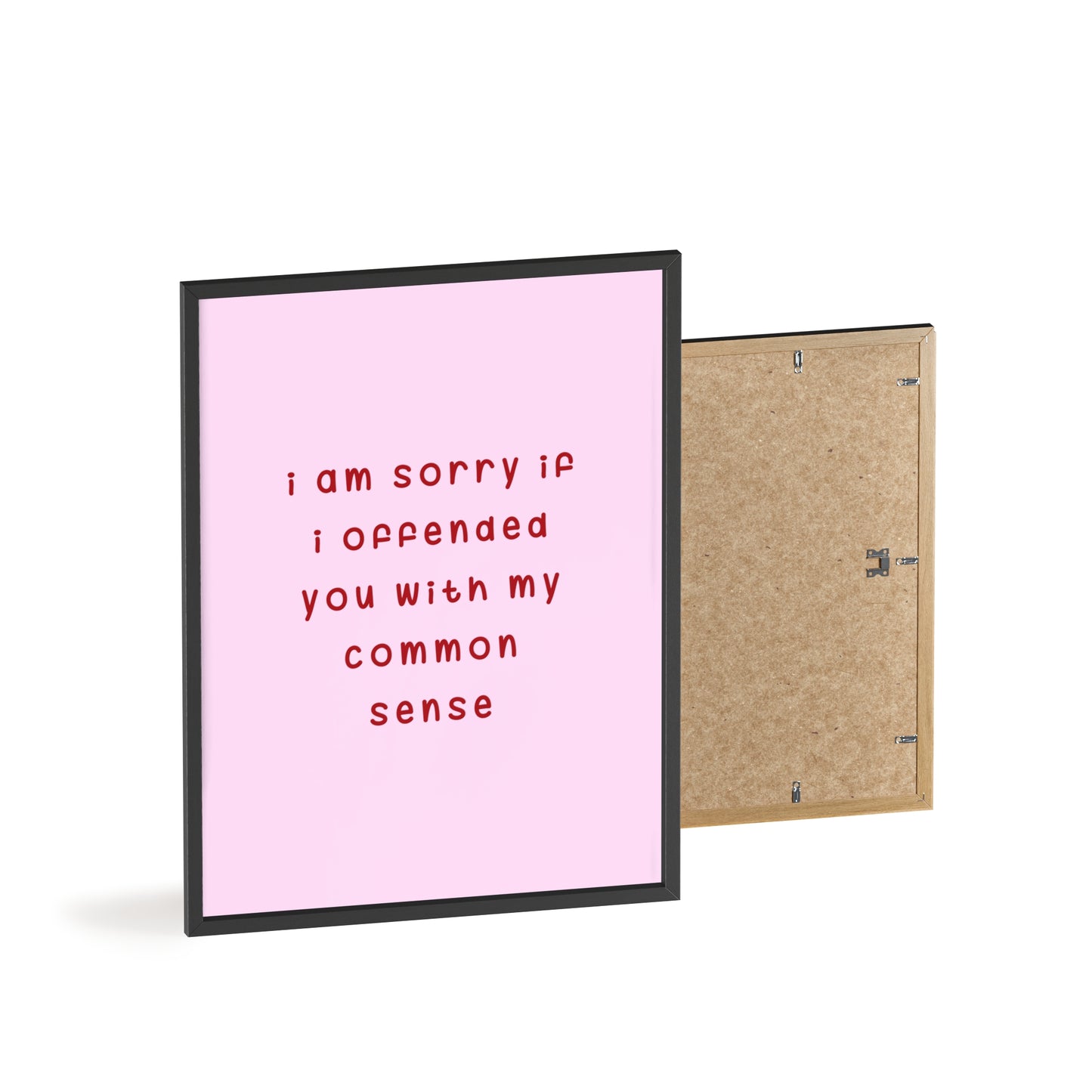 I’m Sorry If I Offended You With My Common Sense ( Soft Pink ) - Frame