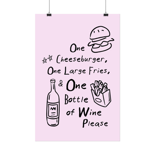 Cheeseburger Essentials ( Pink ) - Poster