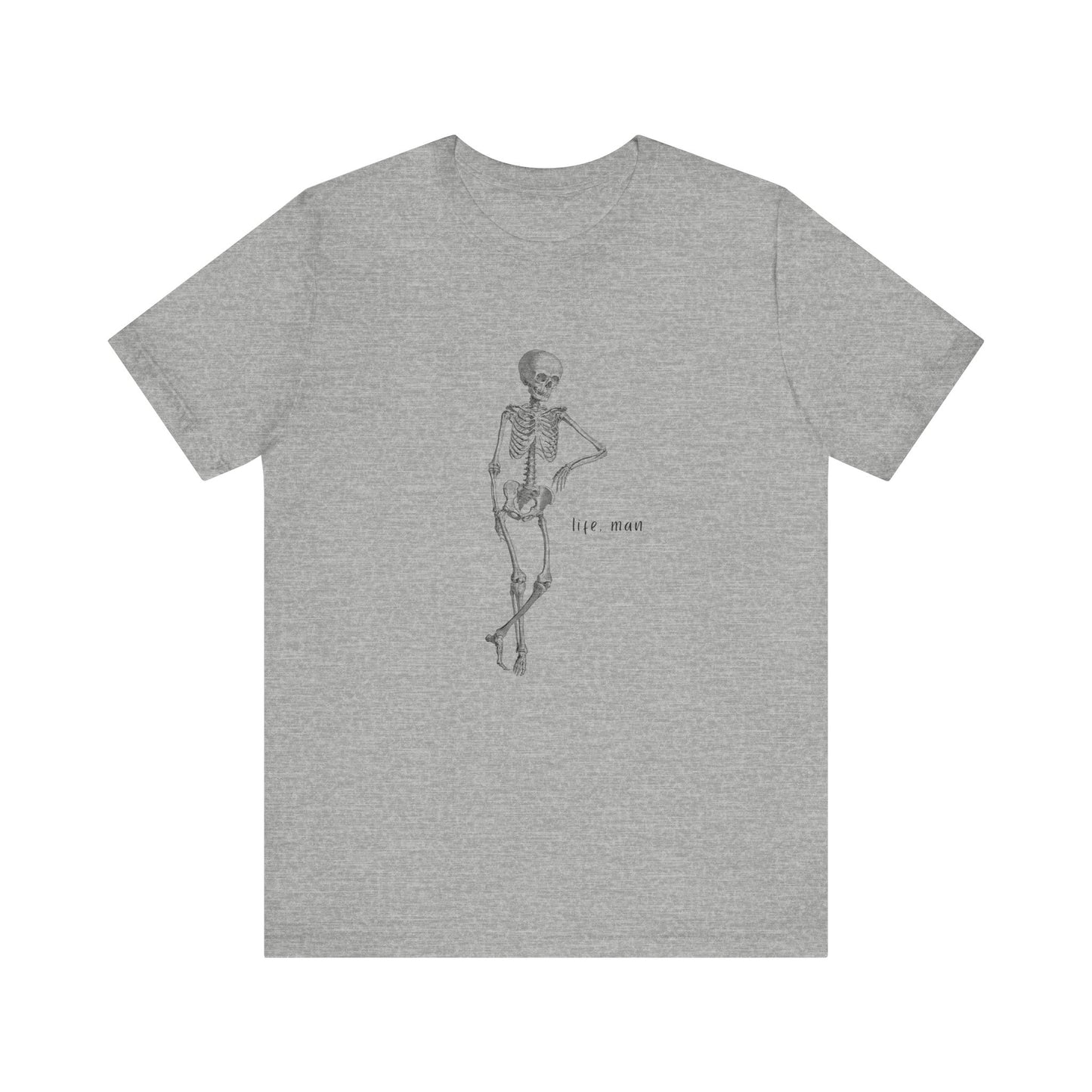 La vie, l'homme | T-shirt graphique blanc | T-shirt unisexe bio