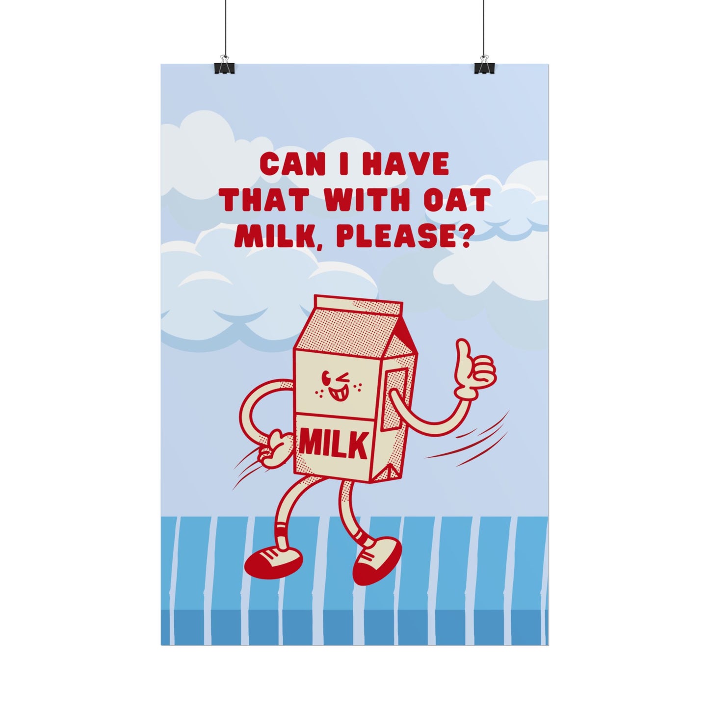 Can I Have That with Oat Milk, Please? ( Crimson Red ) - Poster