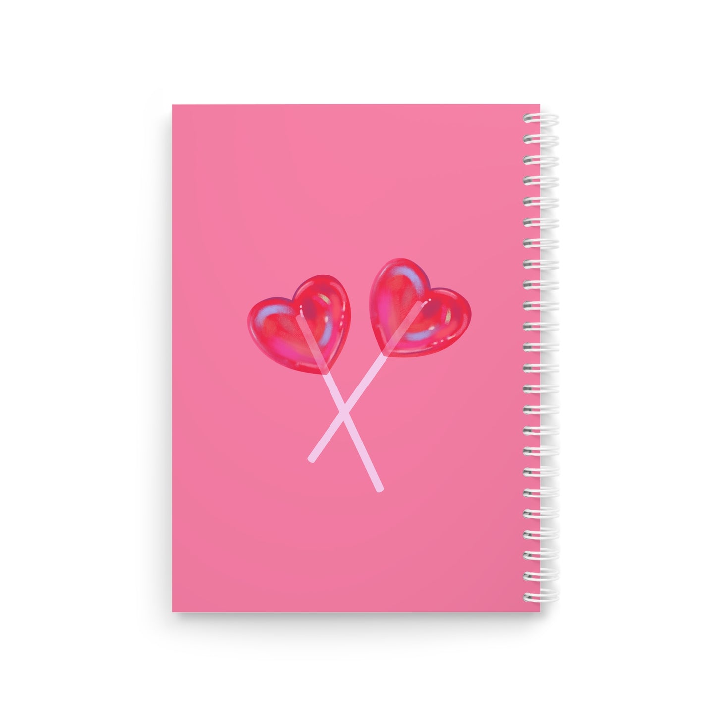 Heart Lollipops - Sassy Scribbles Spiral Notebook