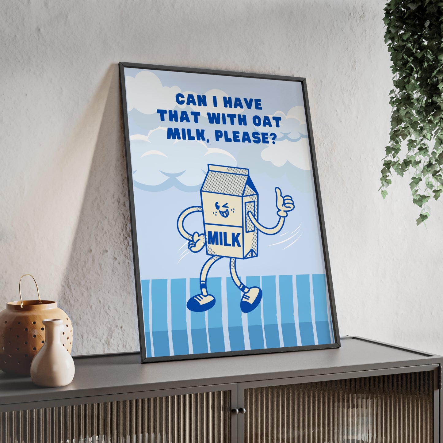 Can I Have That with Oat Milk, Please? ( Blue ) - Frame