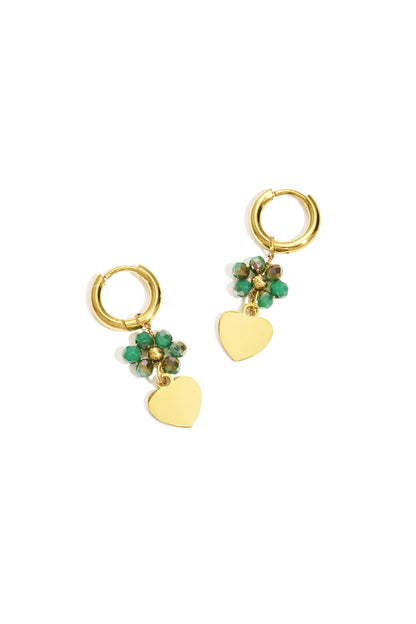 Stainless Steel Drop Earrings Flower Casual Daily Simple Series Women's jewelry