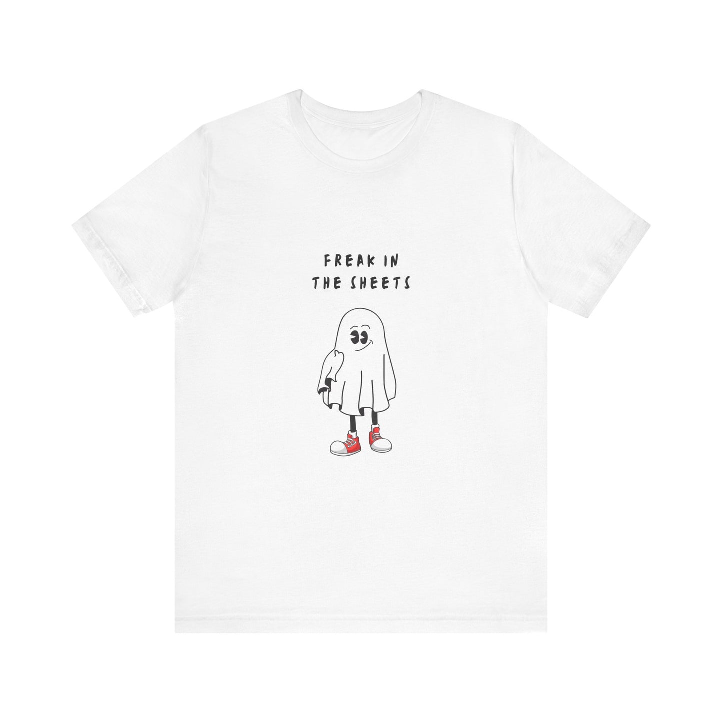 Freak in The Sheets ( Red Converse All Stars ) | White Graphic Tee | Organic Unisex T Shirt