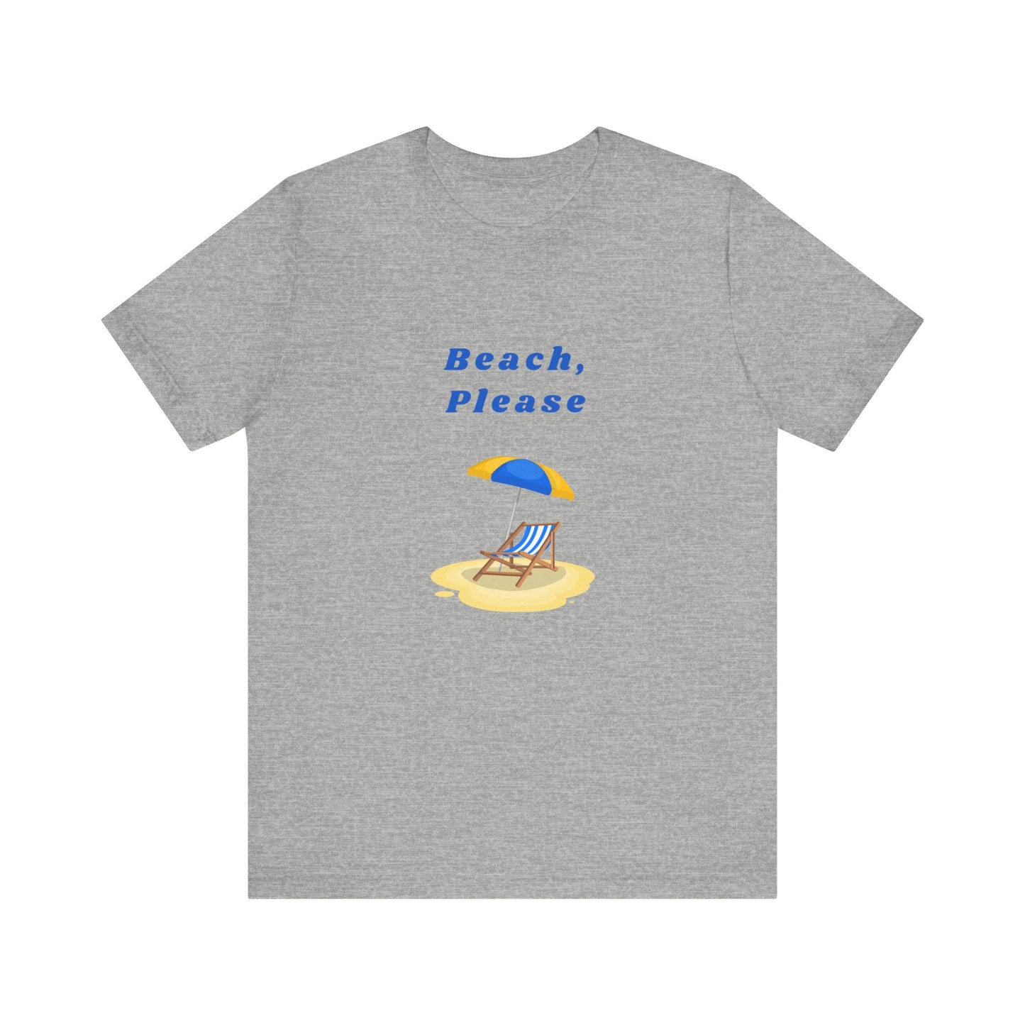 Beach, Please | Graphic White Tee | Organic Unisex T Shirt