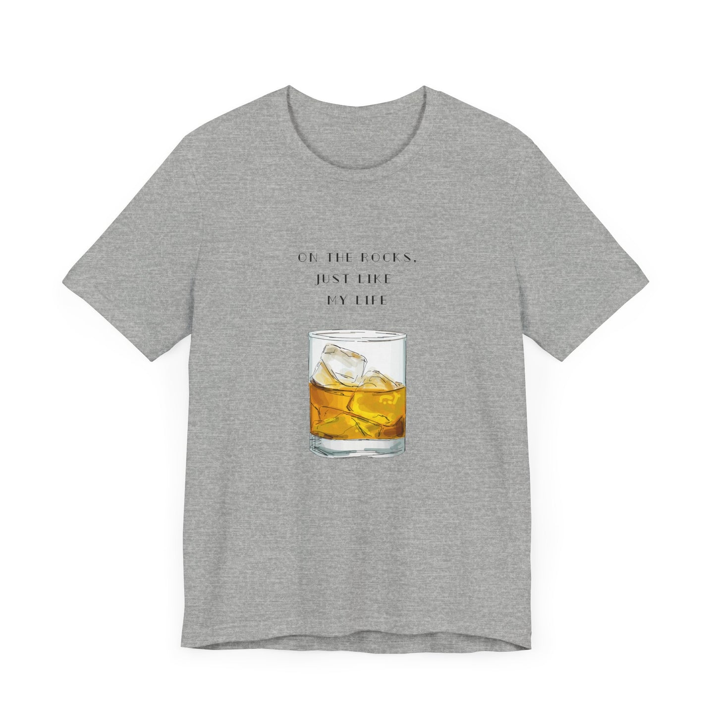 On the Rocks, Just like my Life | Retro Tee | Organic Unisex T Shirt