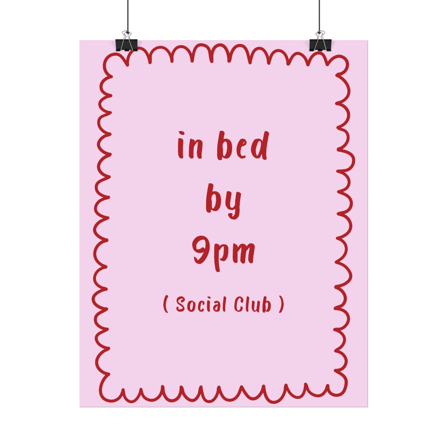 Um 21 Uhr im Bett, Social Club (Pink) - Poster